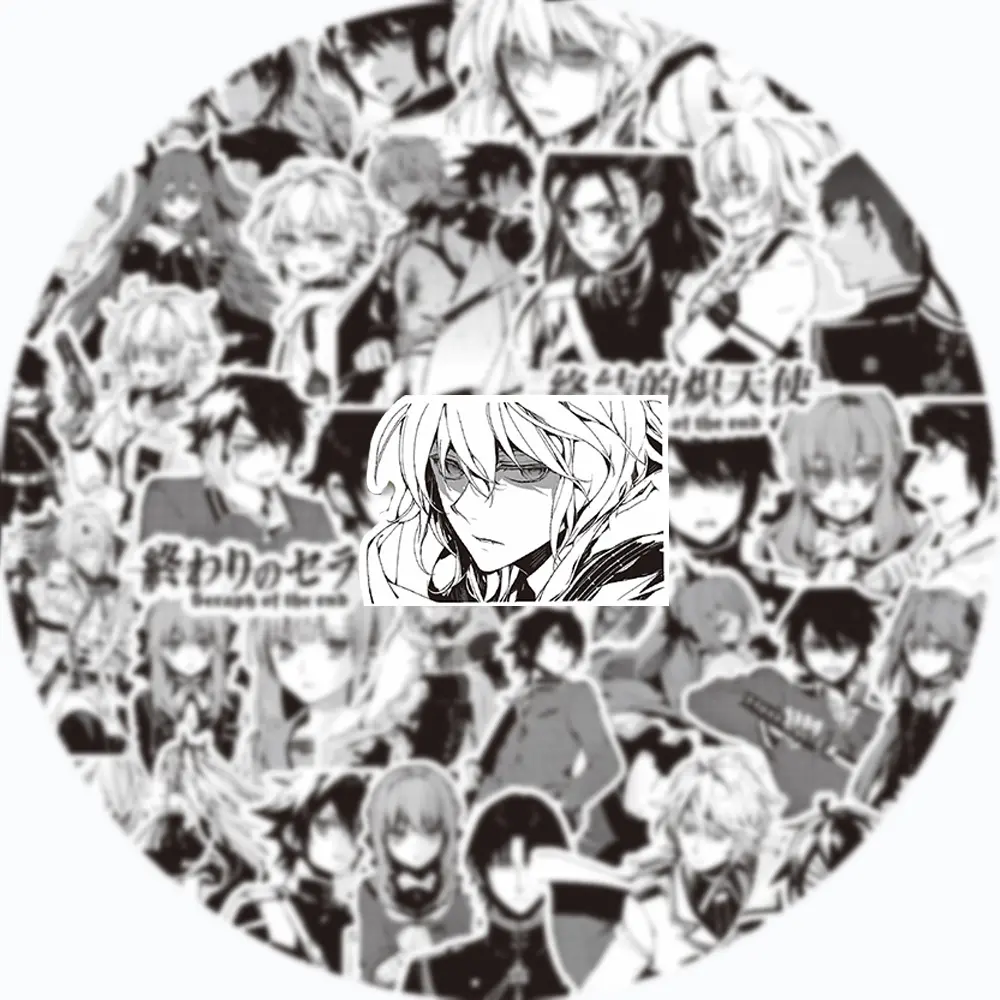 10/35/75pcs Seraph of The End Anime Stickers Yuichiro Hyakuya Sticker Laptop Skateboard Car Phone Shinoa Hiiragi Cartoon Decals