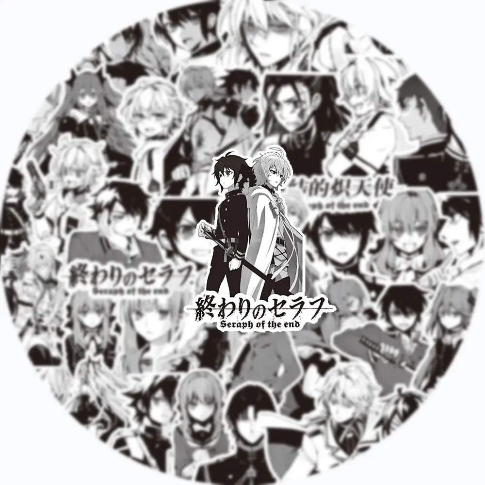 10/35/75pcs Seraph of The End Anime Stickers Yuichiro Hyakuya Sticker Laptop Skateboard Car Phone Shinoa Hiiragi Cartoon Decals