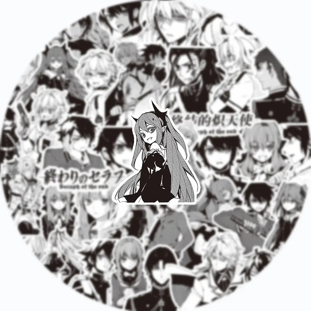 10/35/75pcs Seraph of The End Anime Stickers Yuichiro Hyakuya Sticker Laptop Skateboard Car Phone Shinoa Hiiragi Cartoon Decals