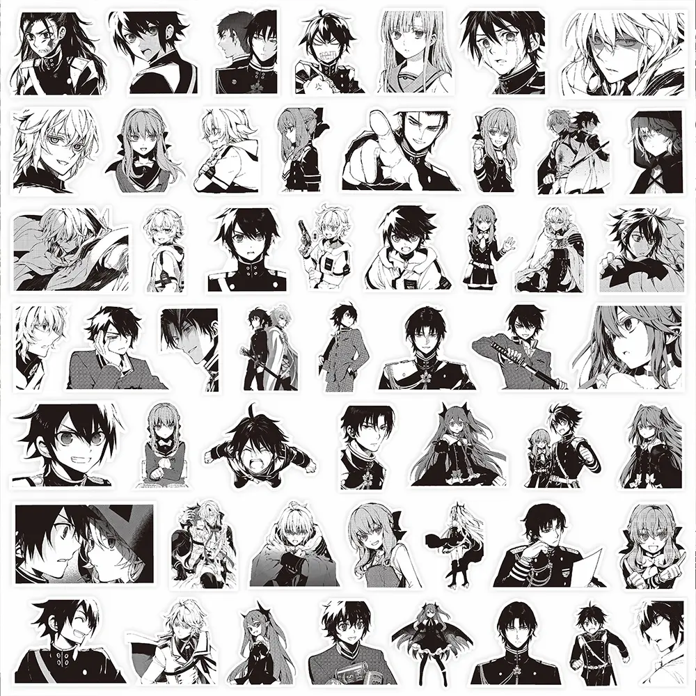 10/35/75pcs Seraph of The End Anime Stickers Yuichiro Hyakuya Sticker Laptop Skateboard Car Phone Shinoa Hiiragi Cartoon Decals
