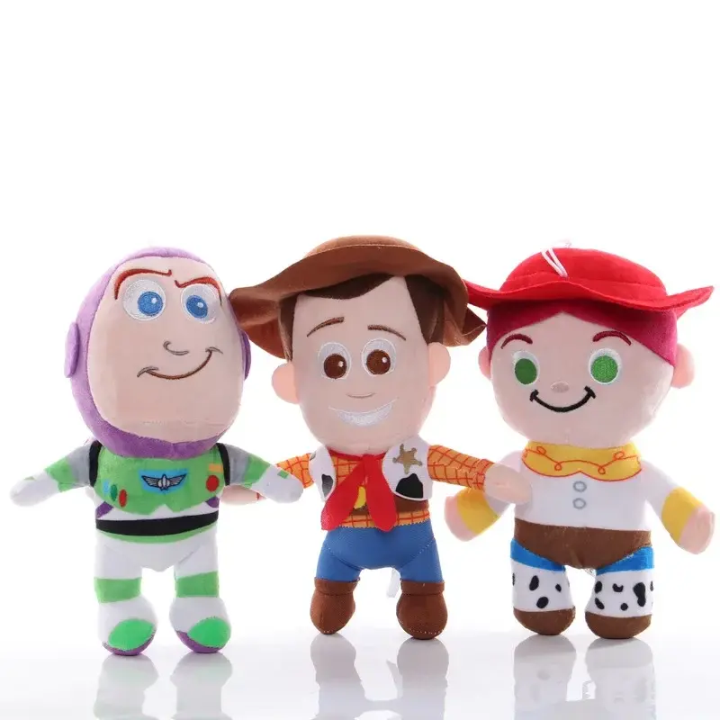 12CM 25CM Cartoon Movie Toy Story 4 Plush Toys Anime Woody & Buzz Lightyear Forky Soft Stuffed Pendent Toys For Kids Children