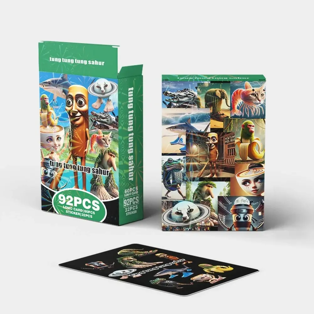 Tralalero Tralala Cartoon Cards Tungtung Sahur Brainrot Game Card Kids Party Cosplay Classic Toys New Collect Photos Gift！@#！