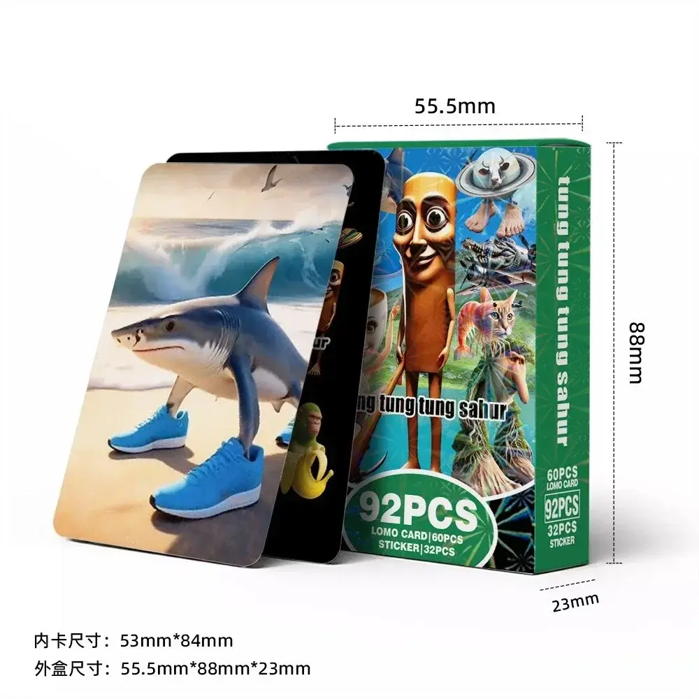 Tralalero Tralala Cartoon Cards Tungtung Sahur Brainrot Game Card Kids Party Cosplay Classic Toys New Collect Photos Gift！@#！