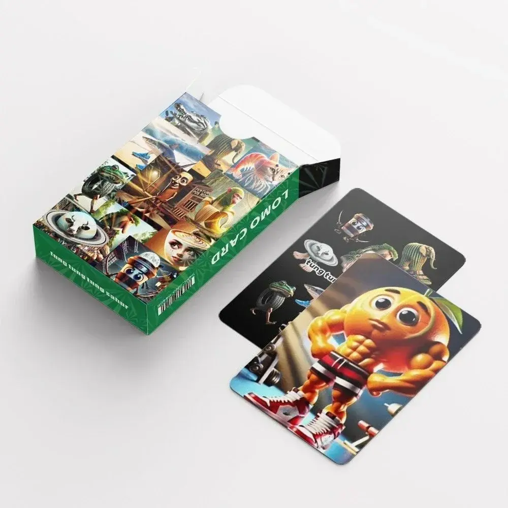 Tralalero Tralala Cartoon Cards Tungtung Sahur Brainrot Game Card Kids Party Cosplay Classic Toys New Collect Photos Gift！12@#！