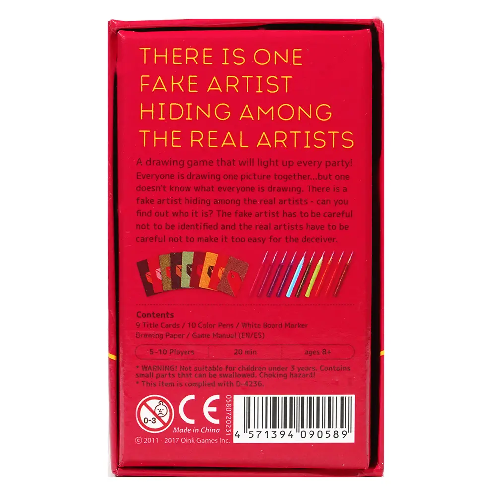A Fake Artist Goes to New York Party Game for Family and Friends Drawing and Bluffing Card Game Social Deduction Game Board Game