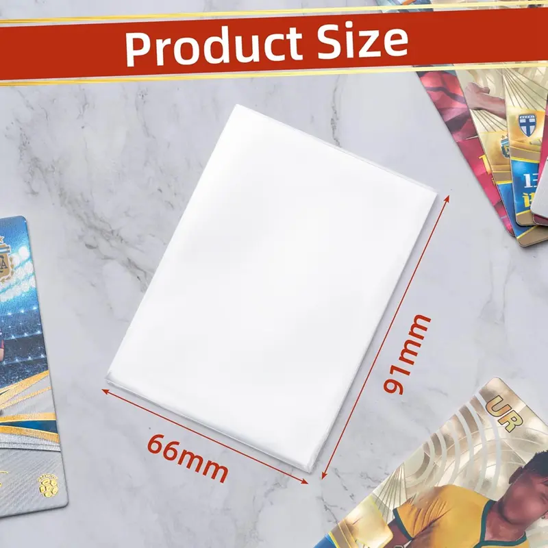100-1000pcs Game Card Sleeves Holder Protector Sports Card Transparent ID Trading Cards For Kid Toy Gift Accessories 66 X 91mm