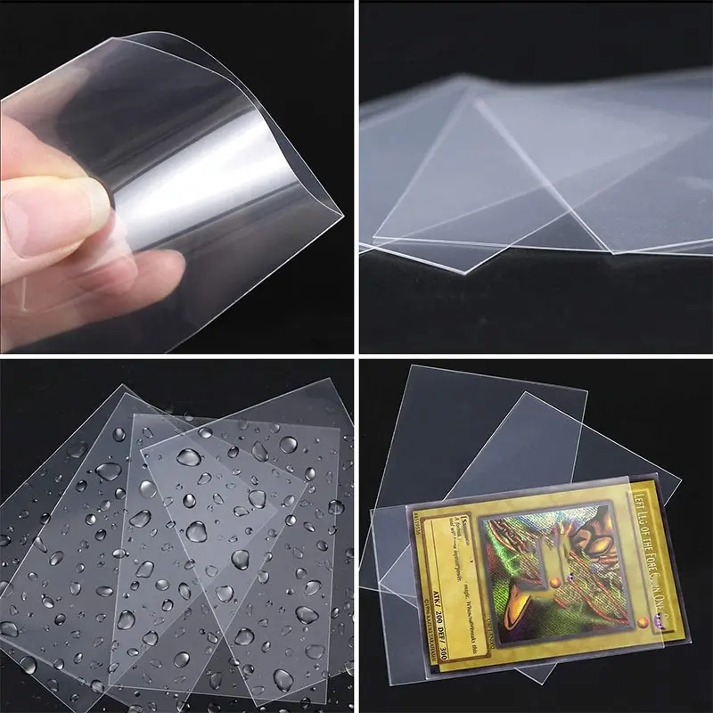 100-1000pcs Game Card Sleeves Holder Protector Sports Card Transparent ID Trading Cards For Kid Toy Gift Accessories 66 X 91mm