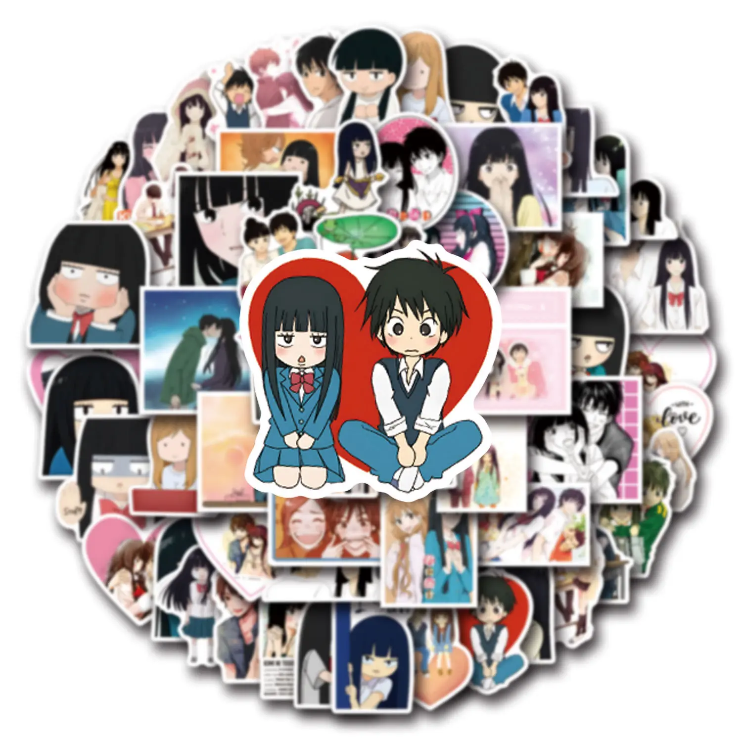 50pcs Kimi Ni Todoke Anime Stickers Sawako Kuronuma Kazehaya Shouta Sticker Notebook Luggage Laptop Kurumizawa Ume Decal