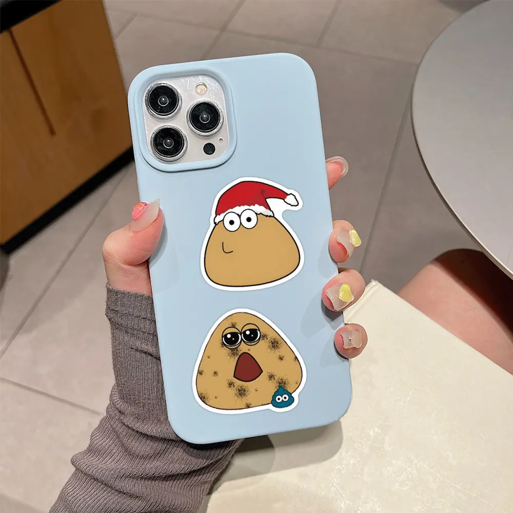 50pcs/Set My Pet Alien Pou Stickers DIY Decoration Waterproof Skateboard Notebook Luggage Laptop Phone Fridge Decals