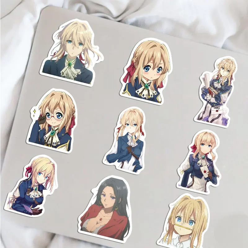 50pcs Violet Evergarden Graffiti Sticker Luggage Notebook Waterproof Cartoon Decorative Stickers