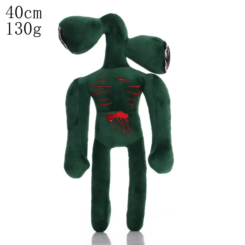 25-50cm Anime Siren Head Plush Doll Toys Scary Black White Red Sirenhead Cat Peanut Soft Stuffed Cartoon Figure Children Gifts