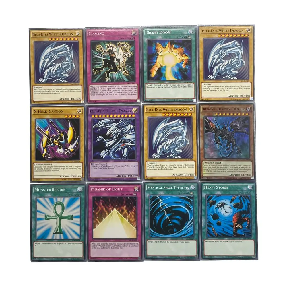 Yu-Gi-Oh Deck 158 KAIBA PACK3 English Holographic Golden White Dragon Duel Game Collection Card with Tin Box