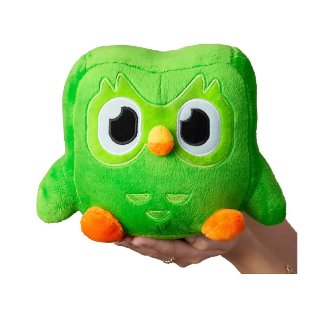 Green Duolingo Owl Plush Toy Duo Plushie Of Duo The Owl Cartoon Anime Owl Doll Soft Stuffed Animal Toy Children Birthday Gift