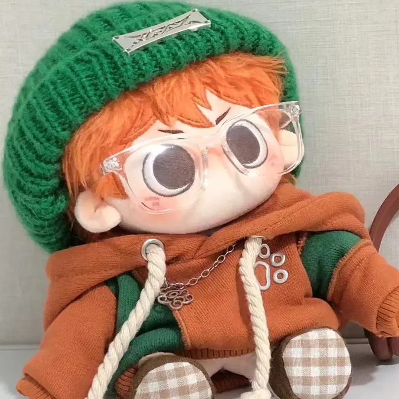 Stuffed 20cm Cotton Doll Dress-up Clothing Handsome Sports Hoodies Sets Black Purple Red Hooded Sweatershirts Gift Toys for Kids