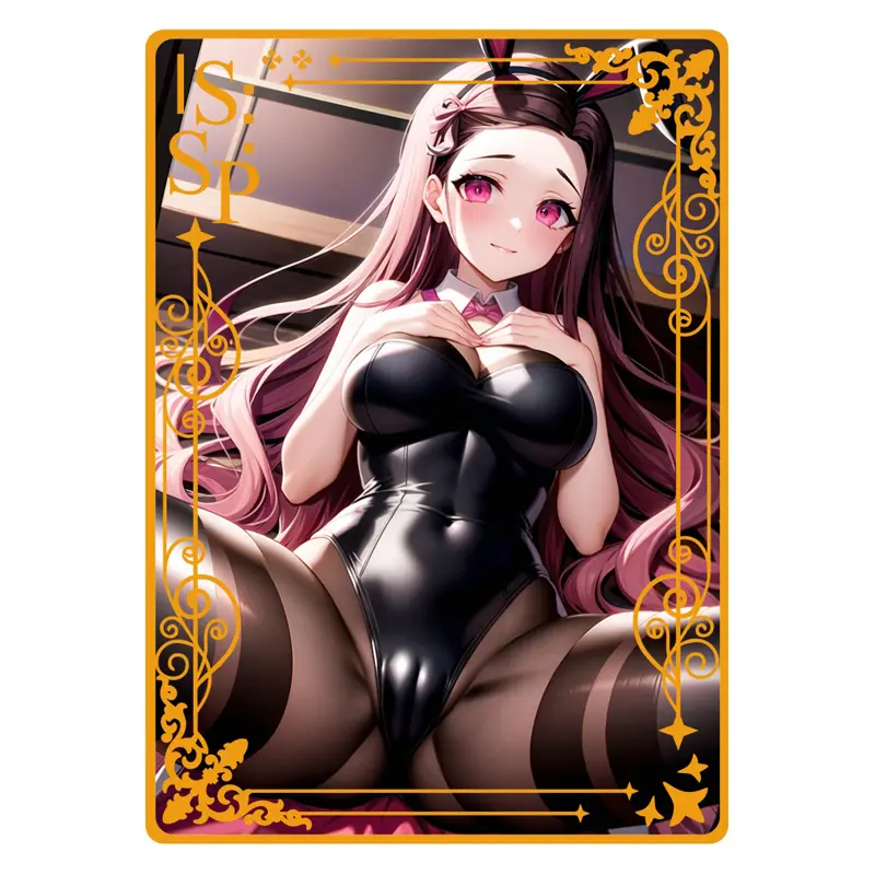 In stock Goddess Story Metal Card All Anime Sexy Swimwear Girl Collection Card Robin Nezuko Hinata Boa Rattling Yarbeide Girl