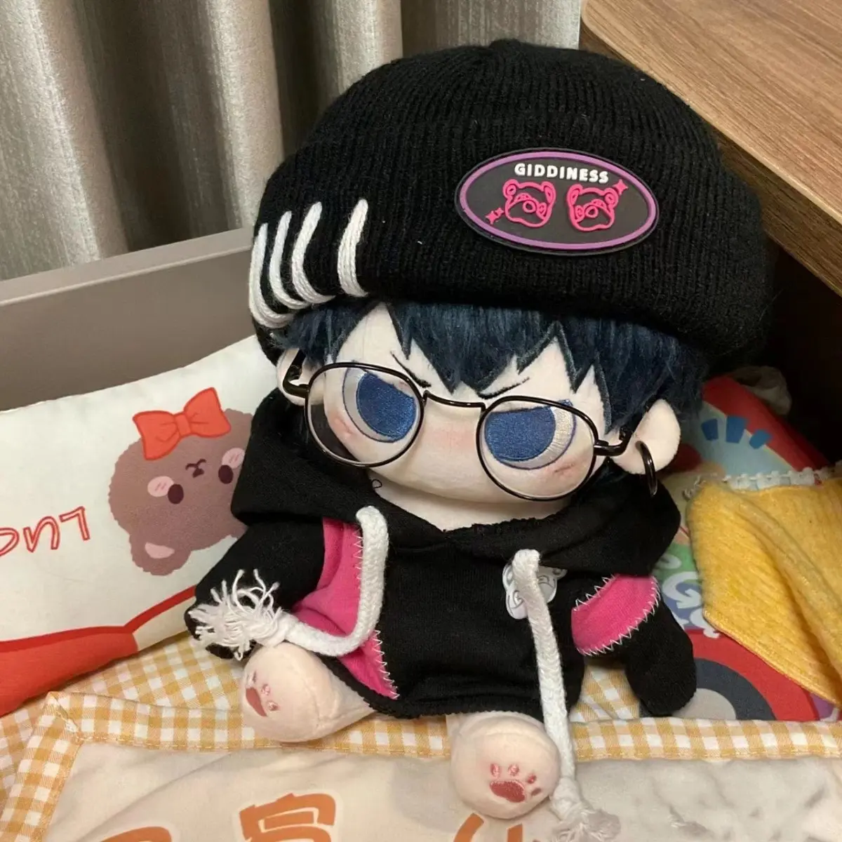 Stuffed 20cm Cotton Doll Dress-up Clothing Handsome Sports Hoodies Sets Black Purple Red Hooded Sweatershirts Gift Toys for Kids