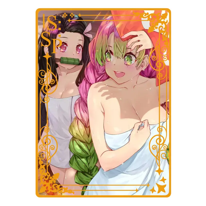 In stock Goddess Story Metal Card All Anime Sexy Swimwear Girl Collection Card Robin Nezuko Hinata Boa Rattling Yarbeide Girl