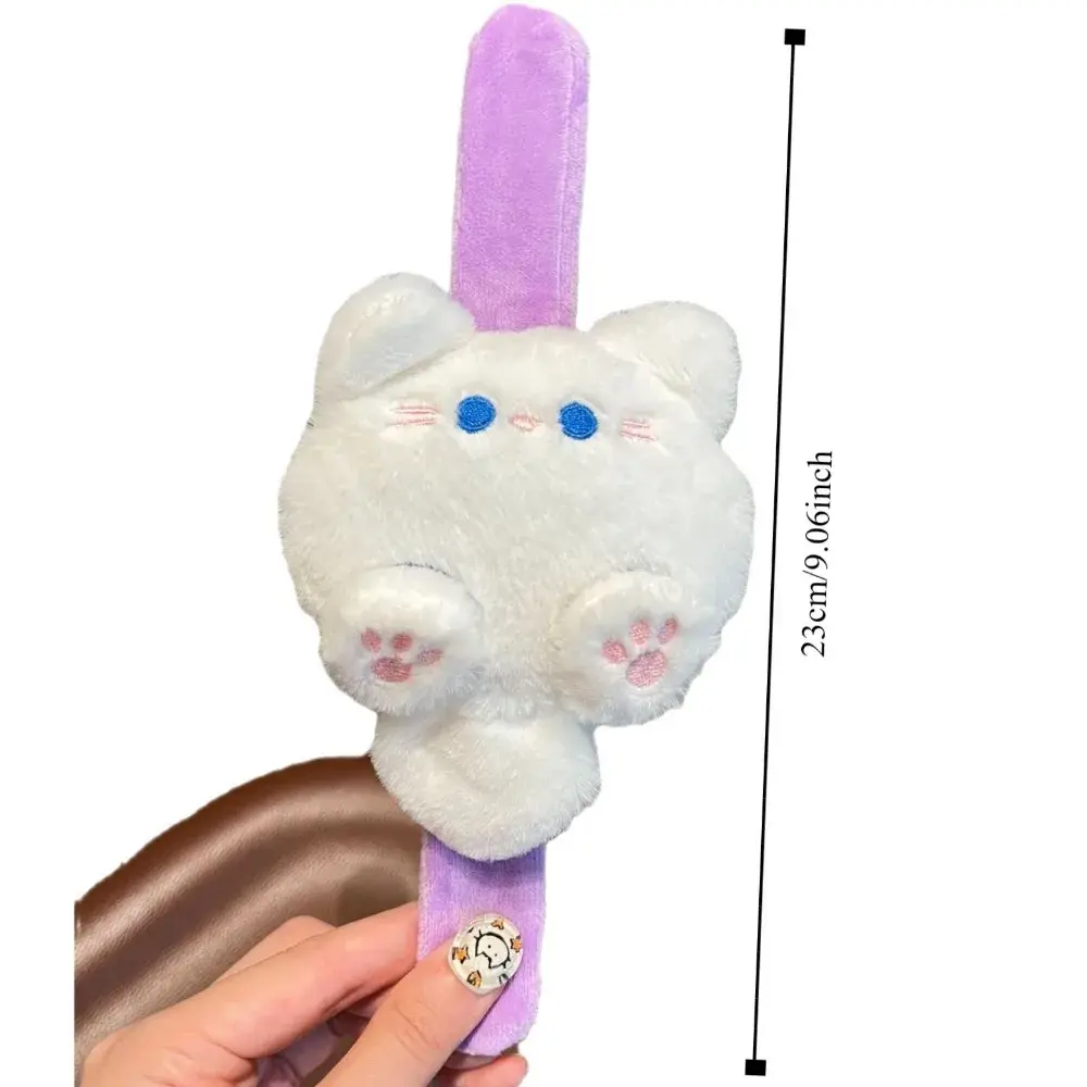 Siamese Cat Cat Slap Bracelet Series Pink Cat Wrist Style Plush Doll Slap Bracelet Cute Doll Soft Capybara Plush Wrist Band