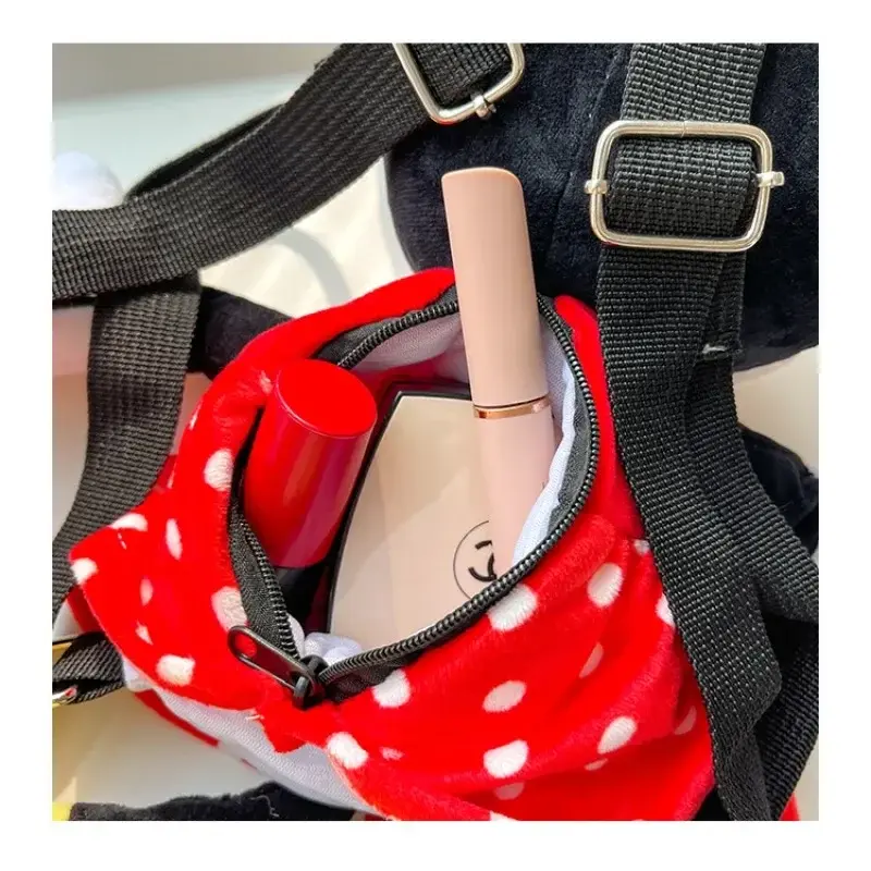 Disney Minnie Mouse Mickey Mouse Plush Toys Backpack 30cm Cartoon Plush Shoulder Bag Soft Stuffed Dolls Boy Girl Birthday Gifts