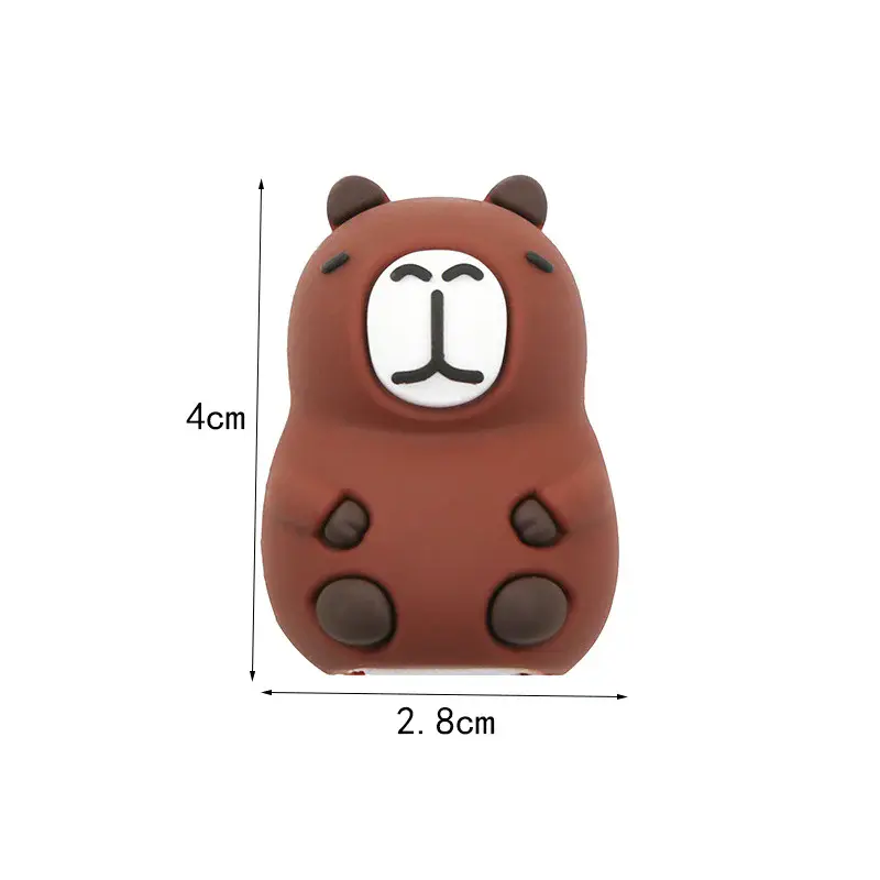 Capybara Pencil Sharpener Cartoon PVC Pencil Sharpener Flexible Portable Students Stationery Supplies Teacher Rewards Gift