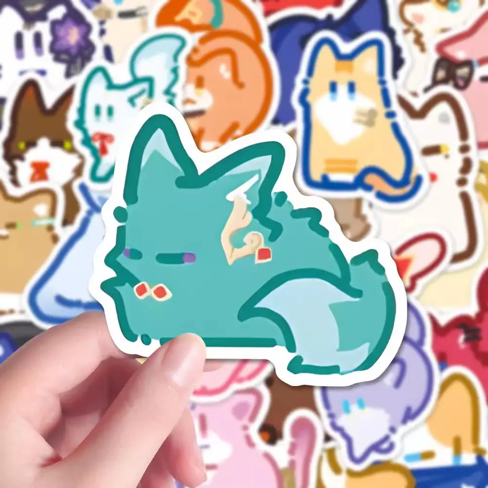10/65Pcs Anime Honkai Star Rail Cat Theme Stickers DIY Skateboard Travel Luggage Guitar Laptop Graffiti Sunday Sticker Decal Toy