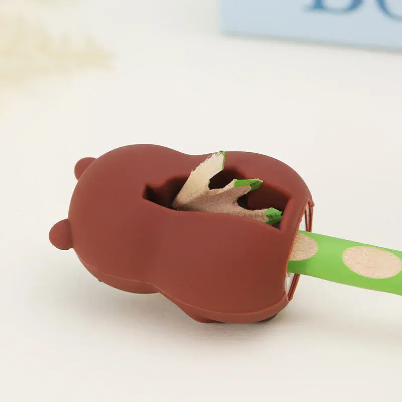 Capybara Pencil Sharpener Cartoon PVC Pencil Sharpener Flexible Portable Students Stationery Supplies Teacher Rewards Gift