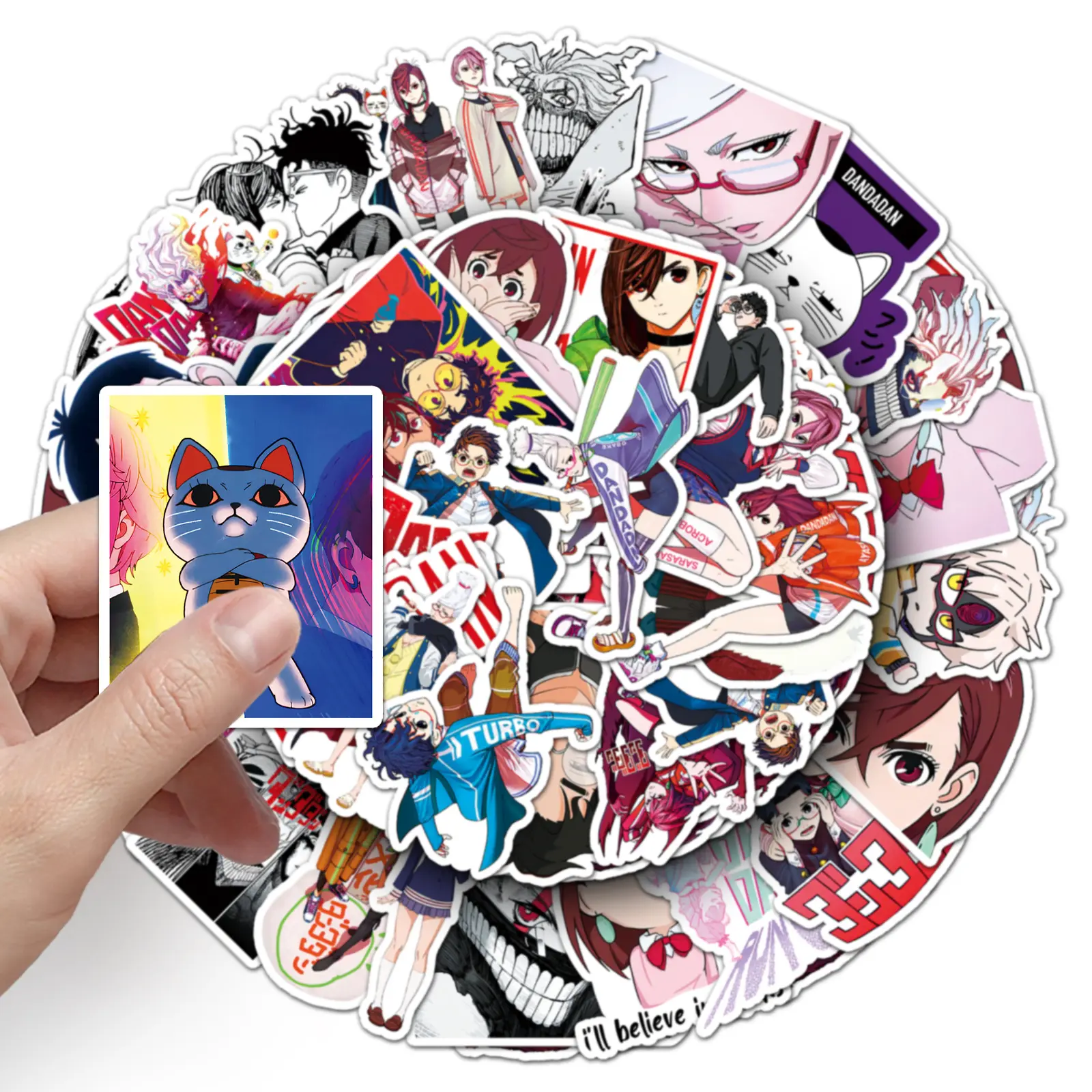 10/30/50PCS Cartoon Dandadan Graffiti Stickers Skateboard Fridge Phone Laptop Bike Funny Manga Decals Waterproof DIY Toys Gifts