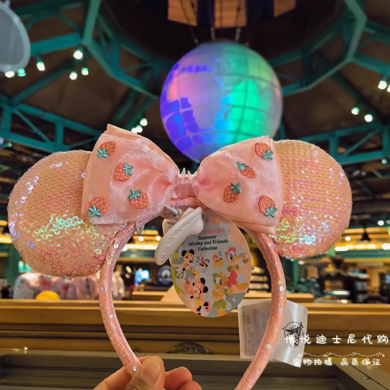 Disney cartoon Minnie Sequin bow Girl headband