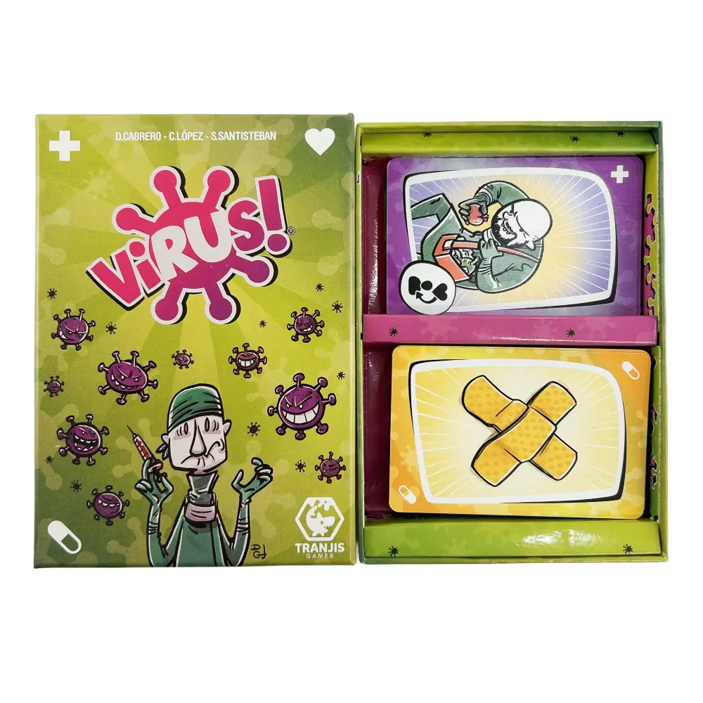 3 Styles Virus Game Cards The Contagiously Fun Card Game Virus 1/2/3 Evolution Halloween Spanish English French Party Game Card