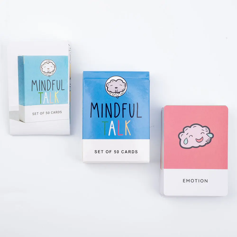 Mindful Talk Board Game Set Of 50 Cards Meaningful Funny Party Supplies Strategy Games 8.9*6.3cm  Easy To Play