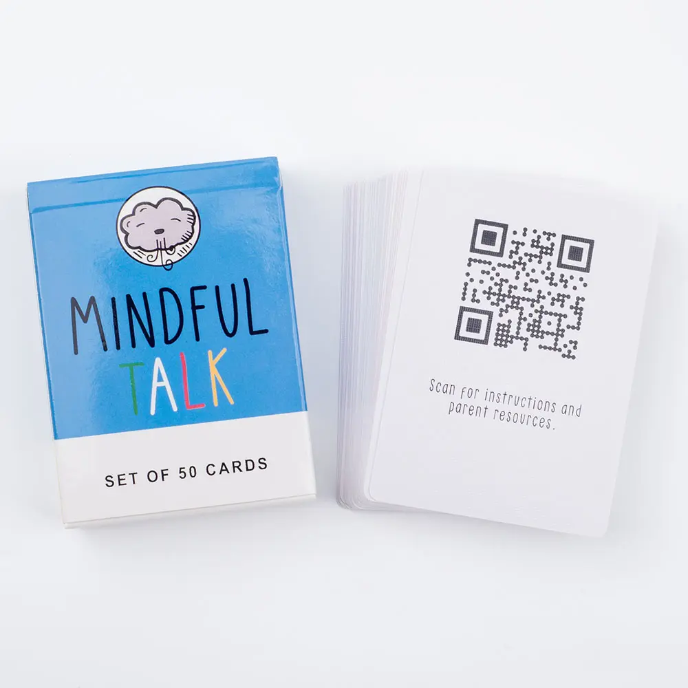 Mindful Talk Board Game Set Of 50 Cards Meaningful Funny Party Supplies Strategy Games 8.9*6.3cm  Easy To Play