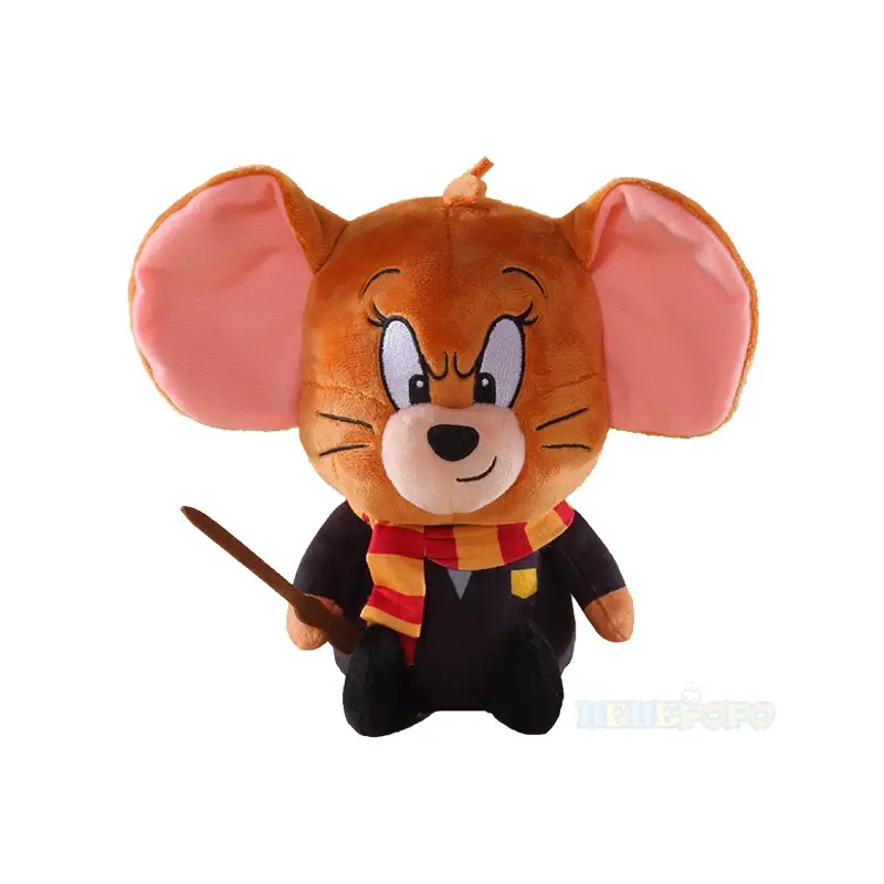 Warner 100th Anniversary Tom and Jerry Plush Doll Cosplay Harry Potter Tom Dressed Smaller Keychain Design Stuffed Animal Doll