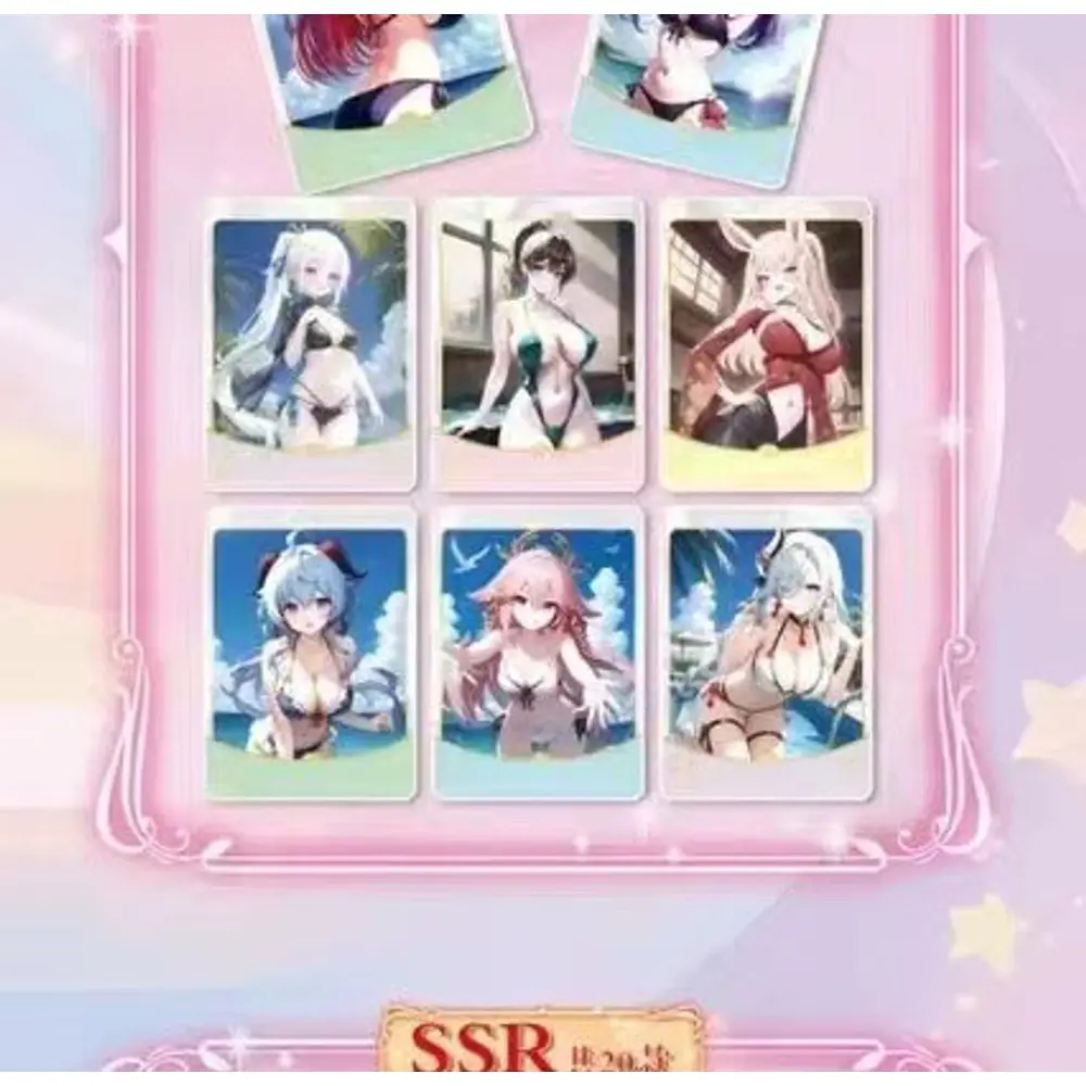 New Goddess Girl Party 6 Collection Cards The Charm Of Goddess Swimsuit Bikini  Booster Box Doujin Toys And Hobby Gift