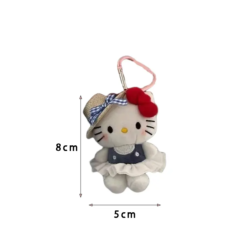 Sanrio Kawaii Hello Kitty Anime Peripheral Pendant Doll Cute Fashion Sunglasses KT Cat Keychain Girl Backpack Accessories Gifts