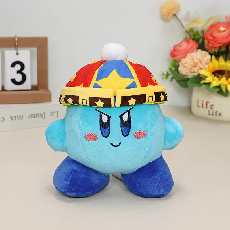 New Anime Star Kirby Plush Doll Blue Pink Coloful Yo-Yo Kirby Stuffed Peluche Toy Christmas Birthday Great Gift For Children