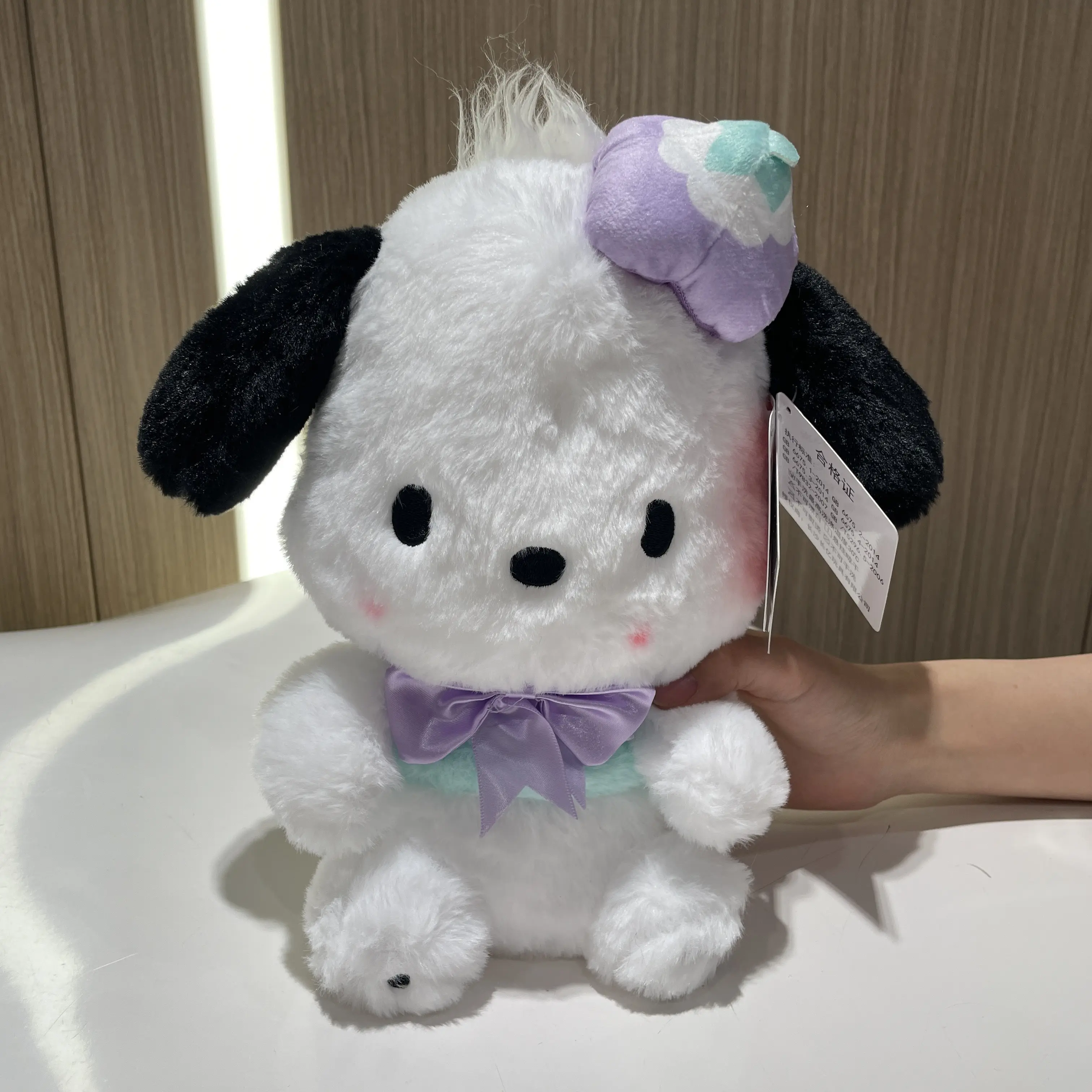 New 100% Genuine Sanrio Plush Toys Kawaii Pompom Purin Pochacco Kuromi Melody Hello Kitty Cinnamoroll Children Birthday Gift