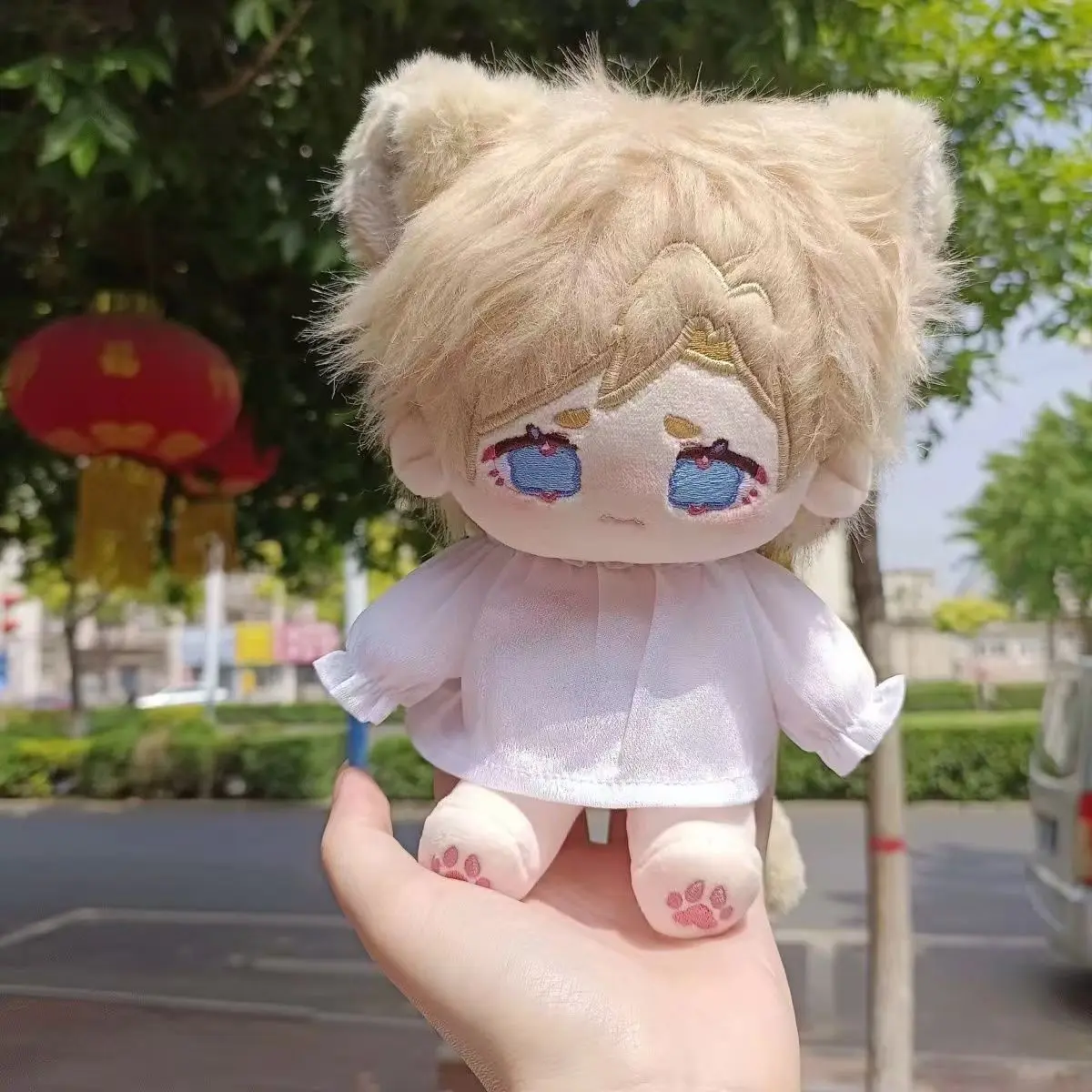 20cm Game Resident Evil Leon Scott Kennedy Cosplay Plush Doll With skeleton Body Dress Up Clothes Outfit Stuffed Toys Cute Gift