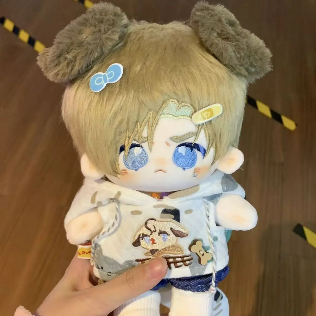 20cm Game Resident Evil Leon Scott Kennedy Cosplay Plush Doll With skeleton Body Dress Up Clothes Outfit Stuffed Toys Cute Gift