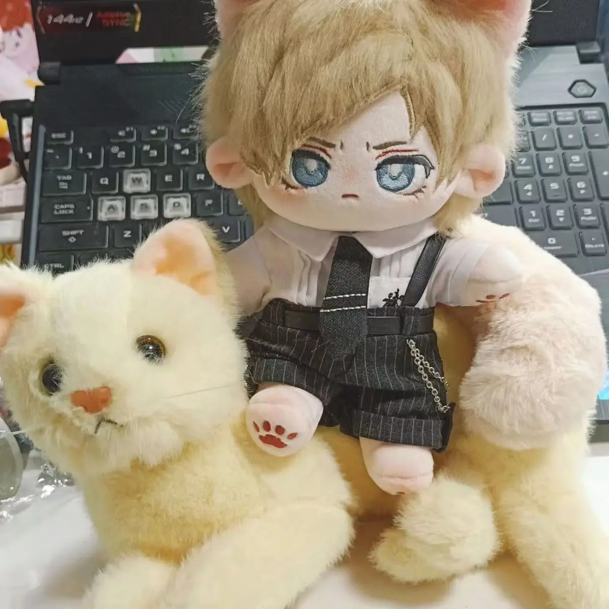 20cm Game Resident Evil Leon Scott Kennedy Cosplay Plush Doll With skeleton Body Dress Up Clothes Outfit Stuffed Toys Cute Gift