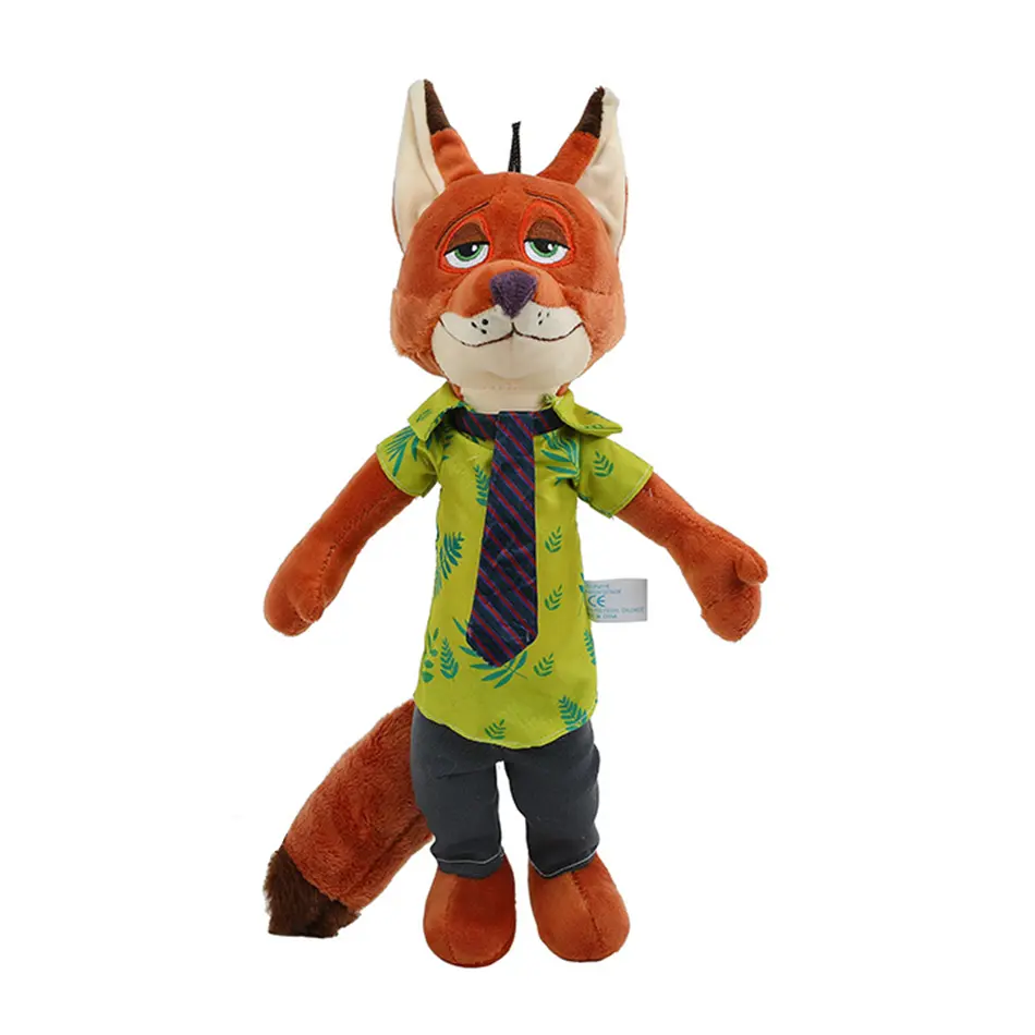 40-50Cm Disney Zootopia Character Nick Wilde Judy Hopps Cartoon Cute Toy Doll Model Birthday Christmas Gift for Children Friends