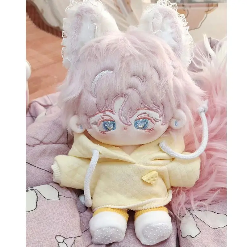 20cm Anime Laid-Back Camp Kagamihara Nadeshiko Cute Doll Cosplay Cotton Stuffed Body Dress Up Clothes Cotton Xmas Gift
