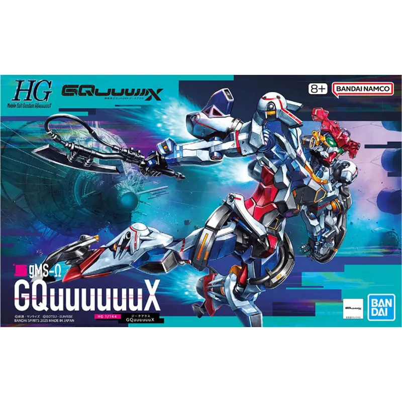 Bandai HG 1/144 HGUC Gundam GQuuuuuuX Model Kit Anime Fighter Assembly Model Anime Action Figure Toy Gift for Kids