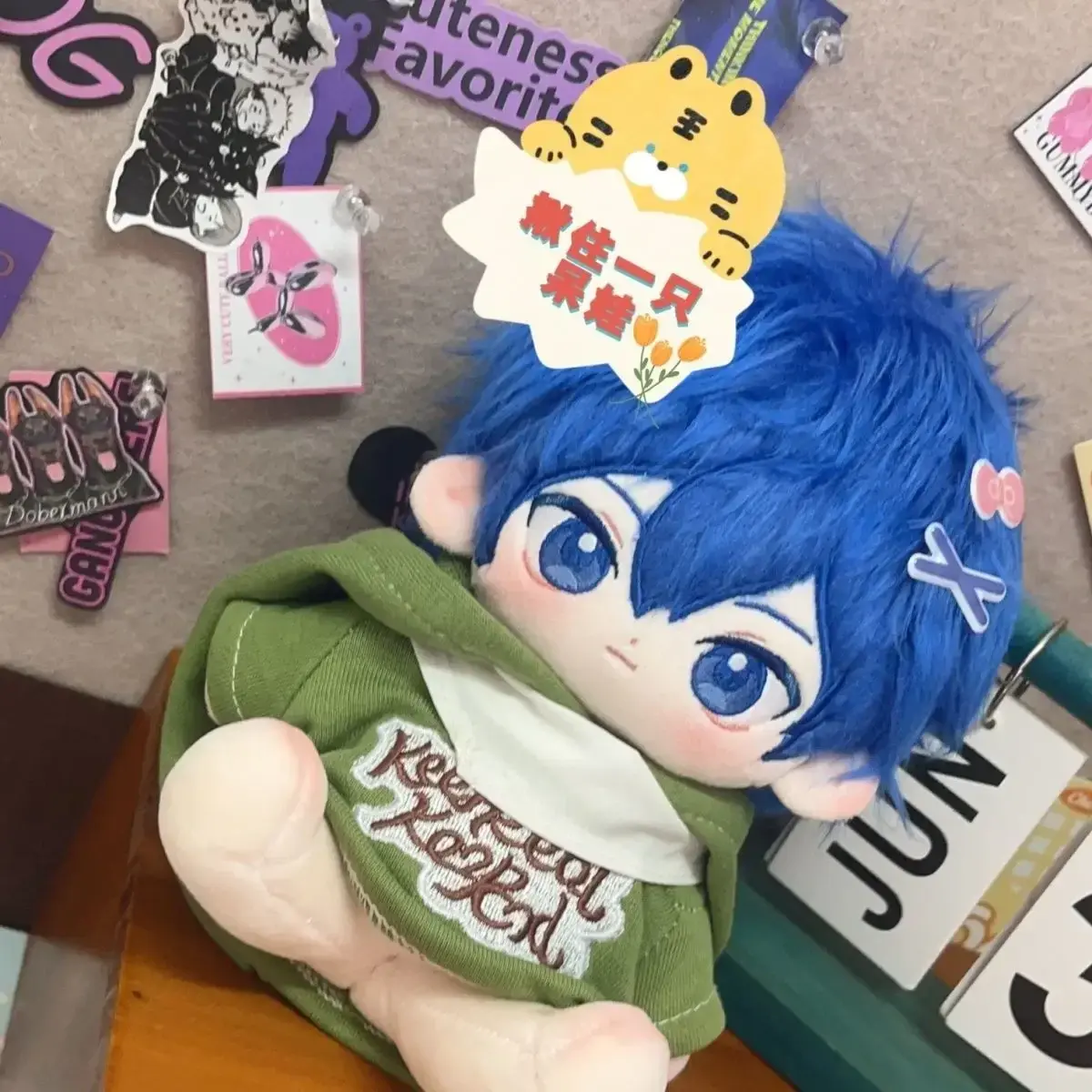 20cm KAITO Handsome Idol Virtual Character Boy Doll Cosplay Stuffed Toy Body Dress Up Plush Dolls Clothes Cotton Gift Festivals