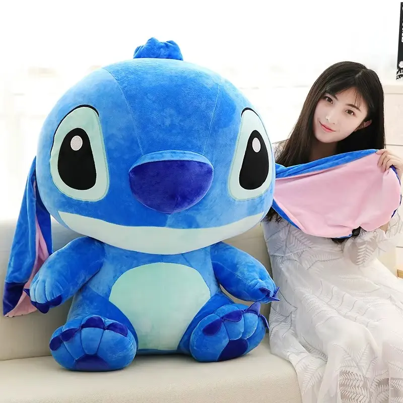 Miniso Disney Cartoon Blauw Roze Steek Pluche Poppen Anime Speelgoed Lilo En Steek 35Cm Stich Pluche Knuffels Kerstcadeau Voor K