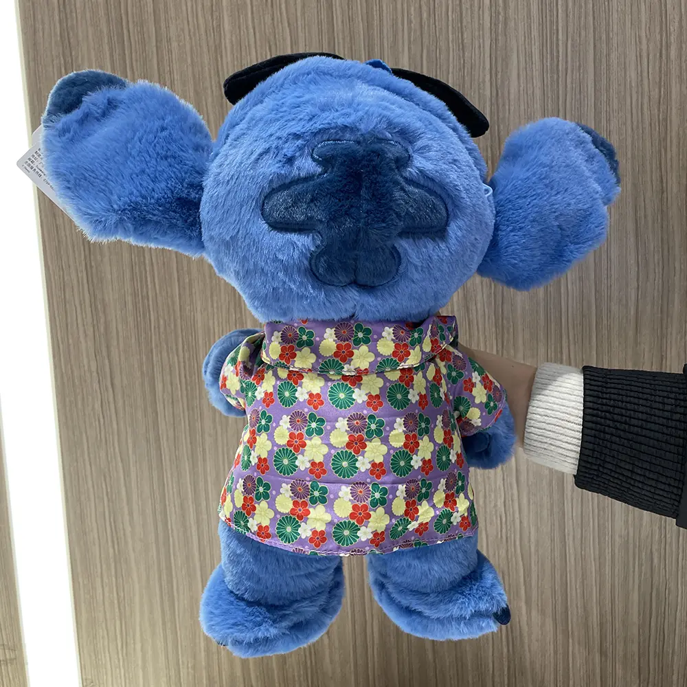 Genuine Kawaii Disney Lilo & Stitch Plush Toys Kawaii Blue Purple Elf Disney Lilo & Stitch Stuffed Doll Anime Movie Xmas Gift