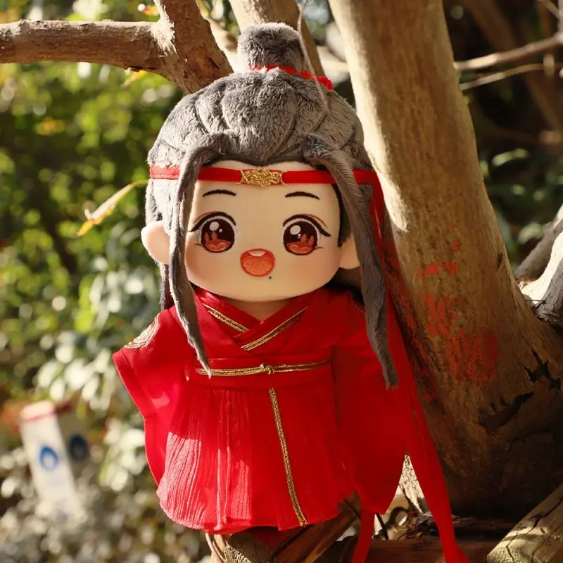 Mo Dao Zu Shi Anime Figure Wei Wuxian Lan Wangji Doll Clothes Soft Stuffed Plush Dolls Cosplay Wedding Clothes Dress Up Accessor
