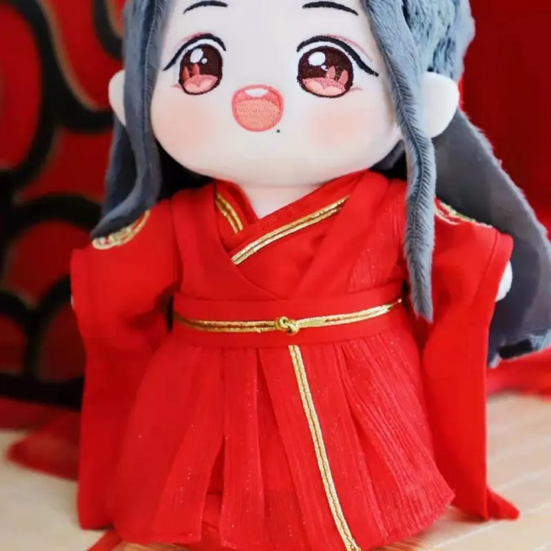 Mo Dao Zu Shi Anime Figure Wei Wuxian Lan Wangji Doll Clothes Soft Stuffed Plush Dolls Cosplay Wedding Clothes Dress Up Accessor