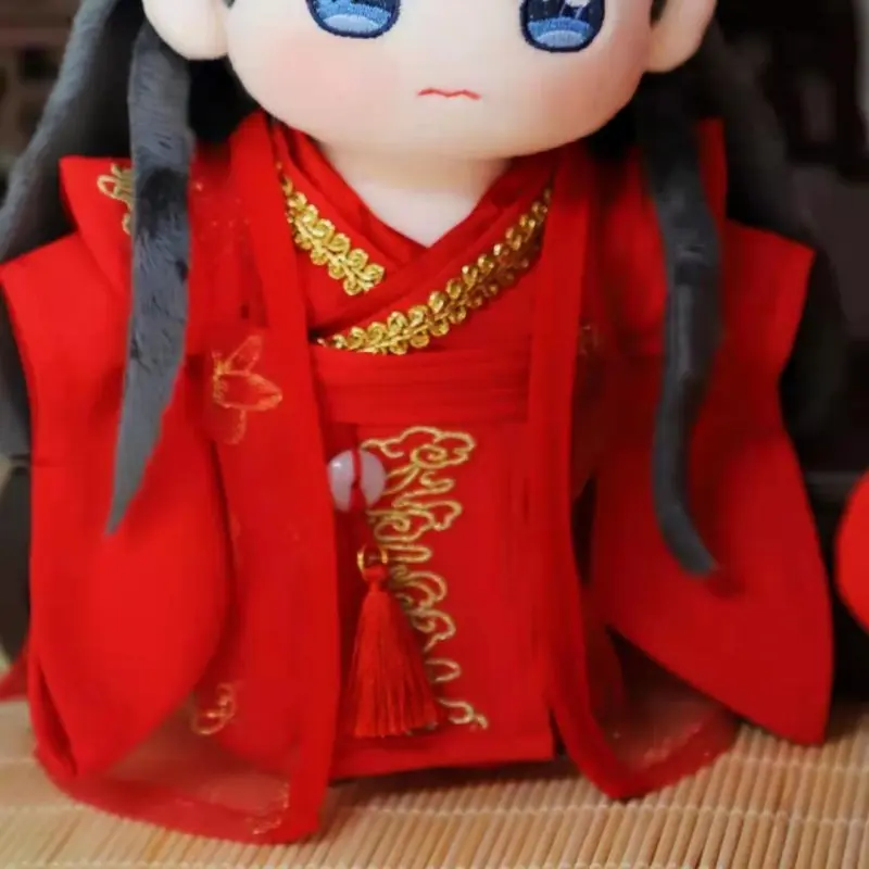Mo Dao Zu Shi Anime Figure Wei Wuxian Lan Wangji Doll Clothes Soft Stuffed Plush Dolls Cosplay Wedding Clothes Dress Up Accessor