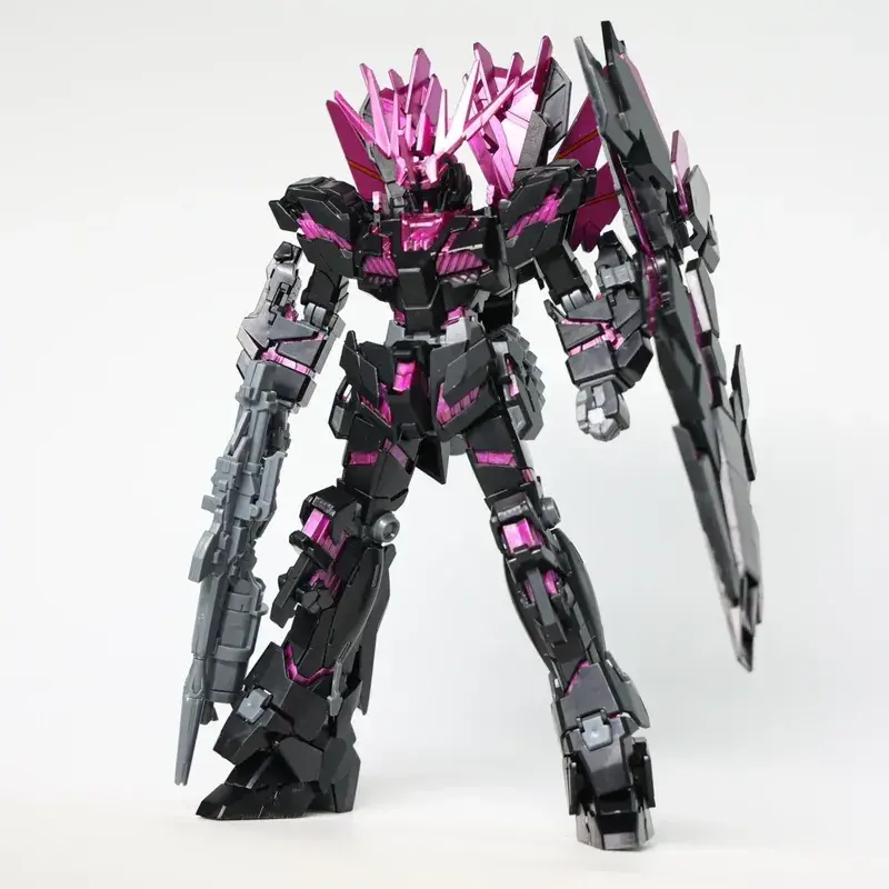 XD Unicorn Banshee Black Purple HG 1/144 RX-0 Assemble The Model Children Puzzle Toy Action Figures Decorative Gifts Collectible