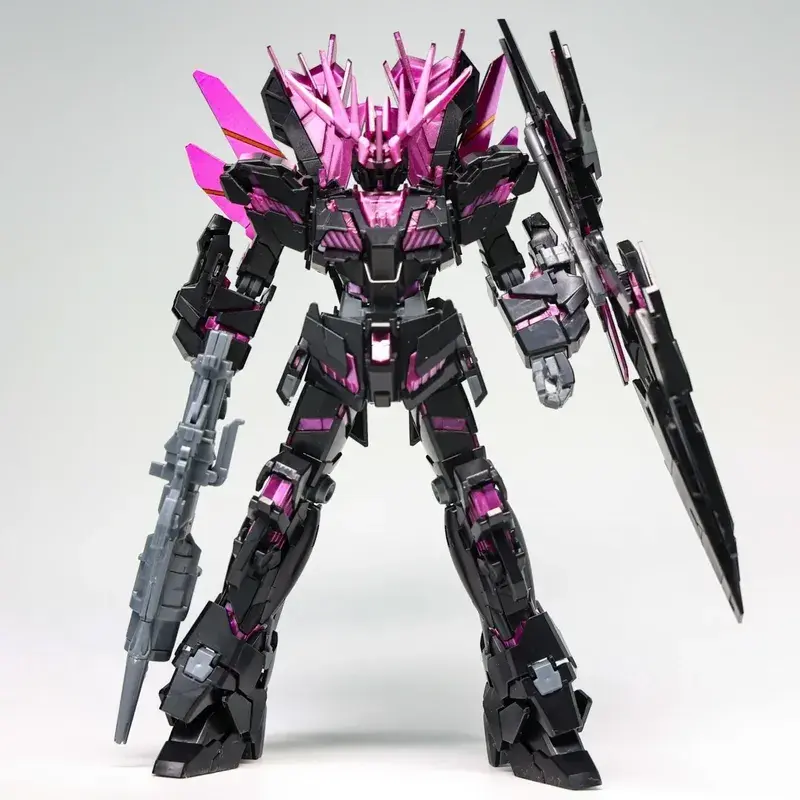 XD Unicorn Banshee Black Purple HG 1/144 RX-0 Assemble The Model Children Puzzle Toy Action Figures Decorative Gifts Collectible